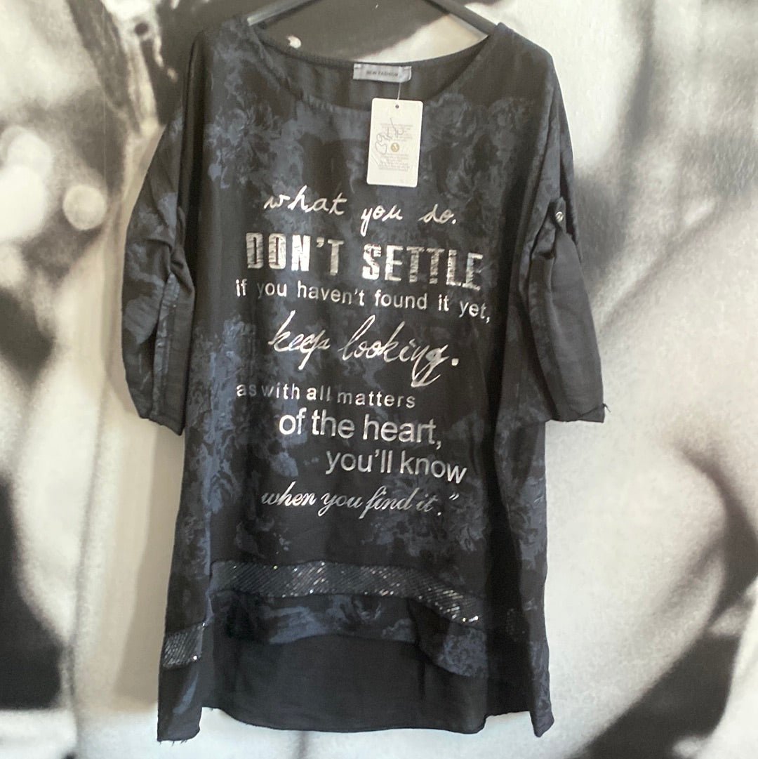 Shirt , mit Silberprint