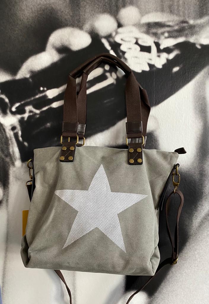 Tasche , Canvas mit Stern