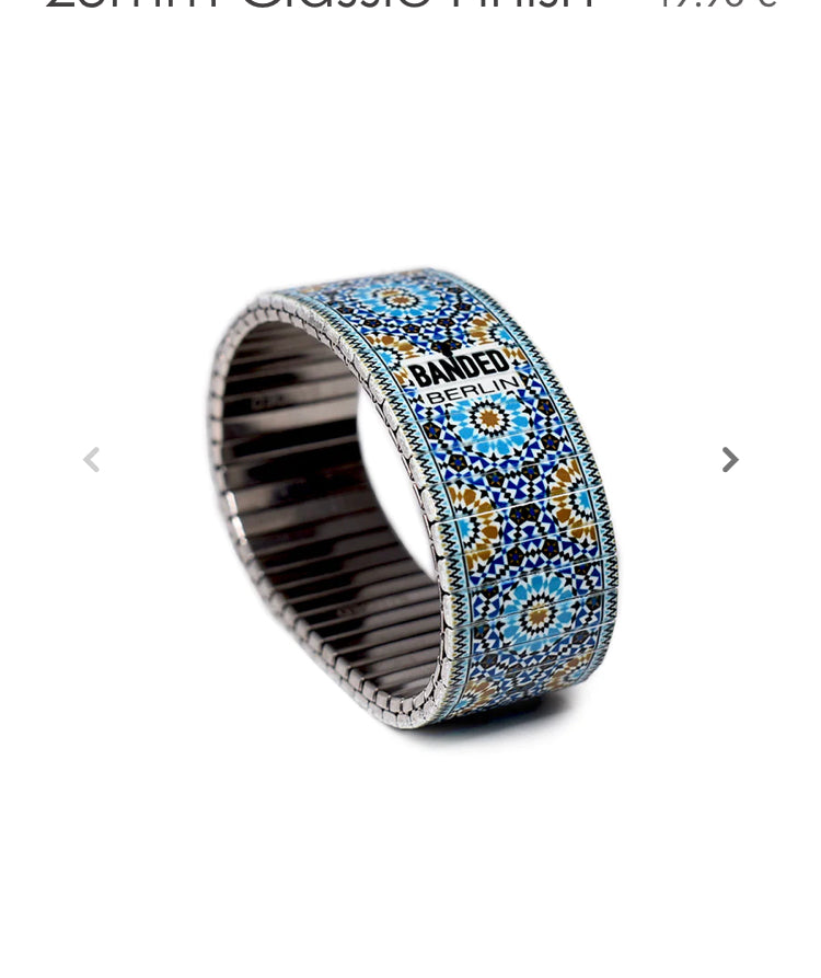 Armband ,Kreise Blau ,23 mm, Banded