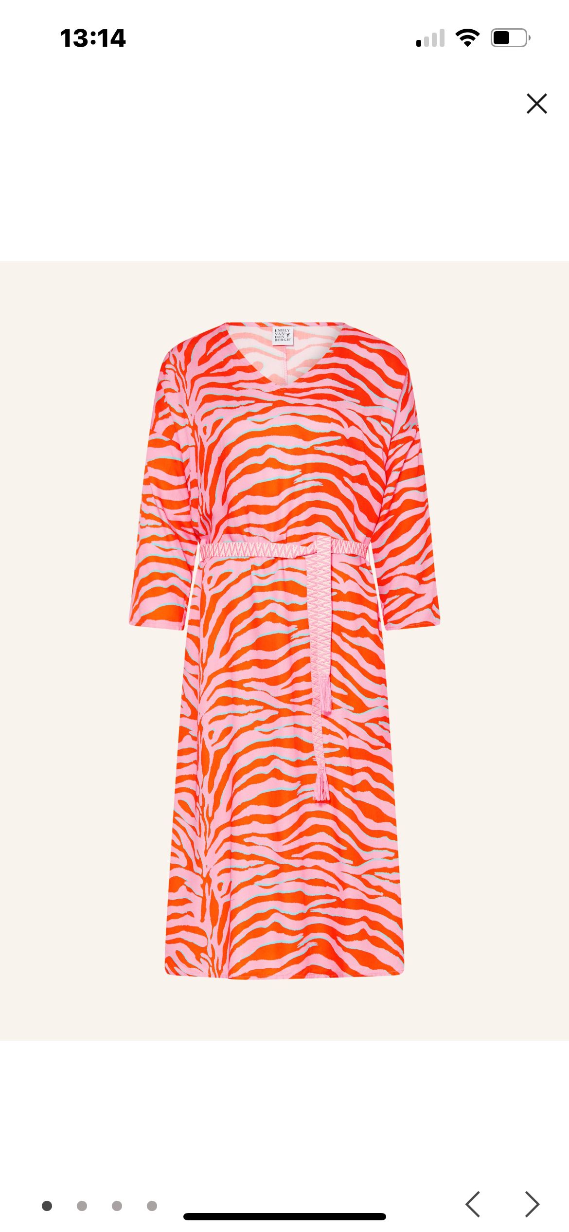 Kleid , pink Zebra, Emily van den Bergh