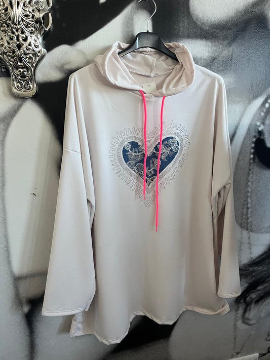 Hoodie ,  mit Herz, BIG