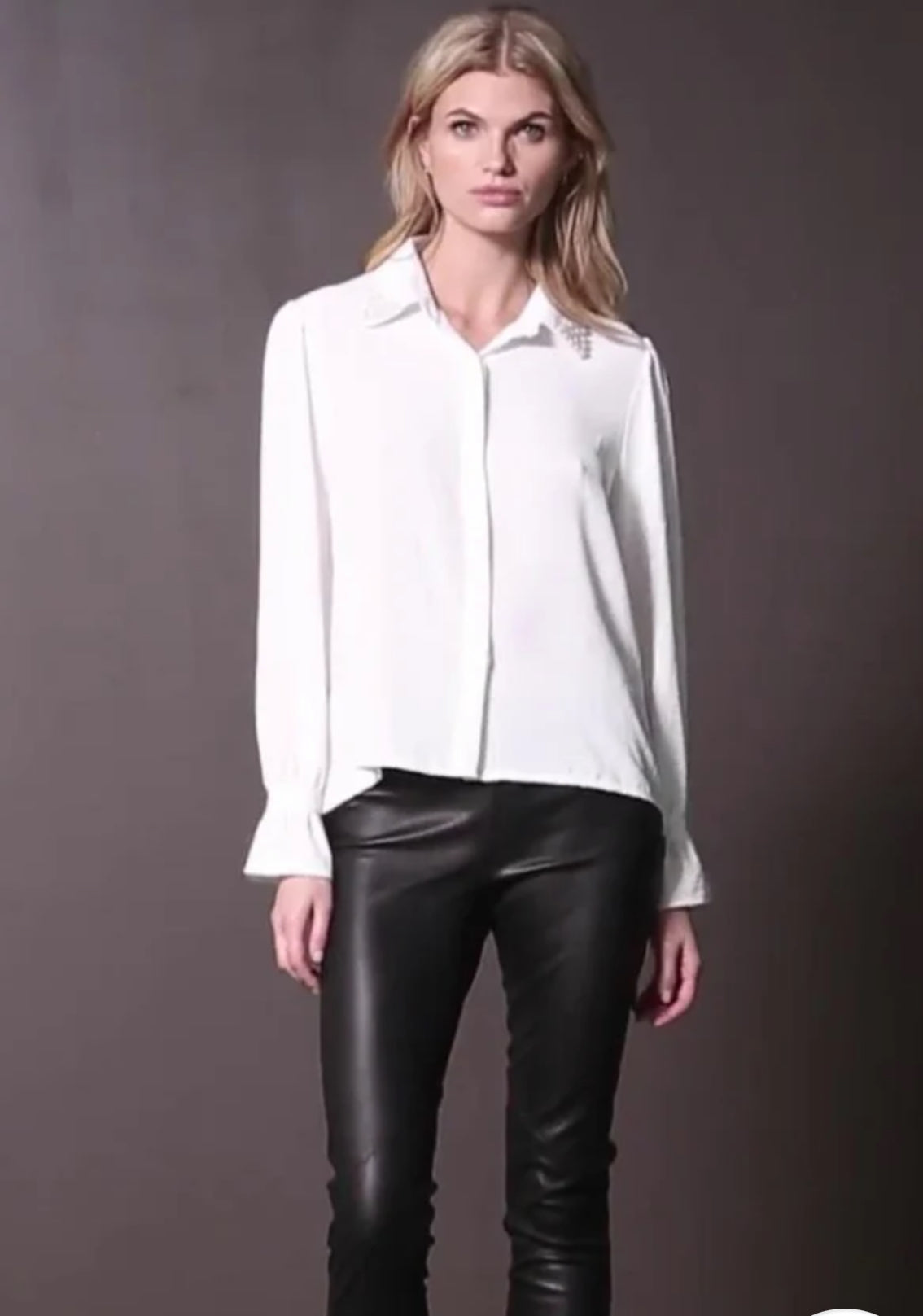 Bluse , Hemdbluse , Weiß