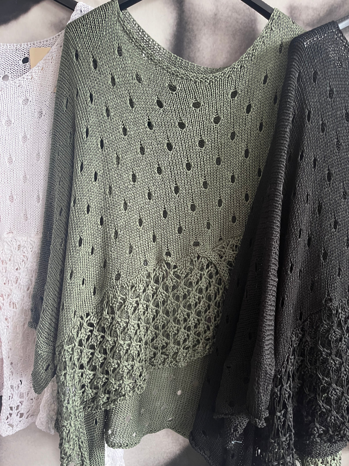 Pullover, diagonal , gestrickt