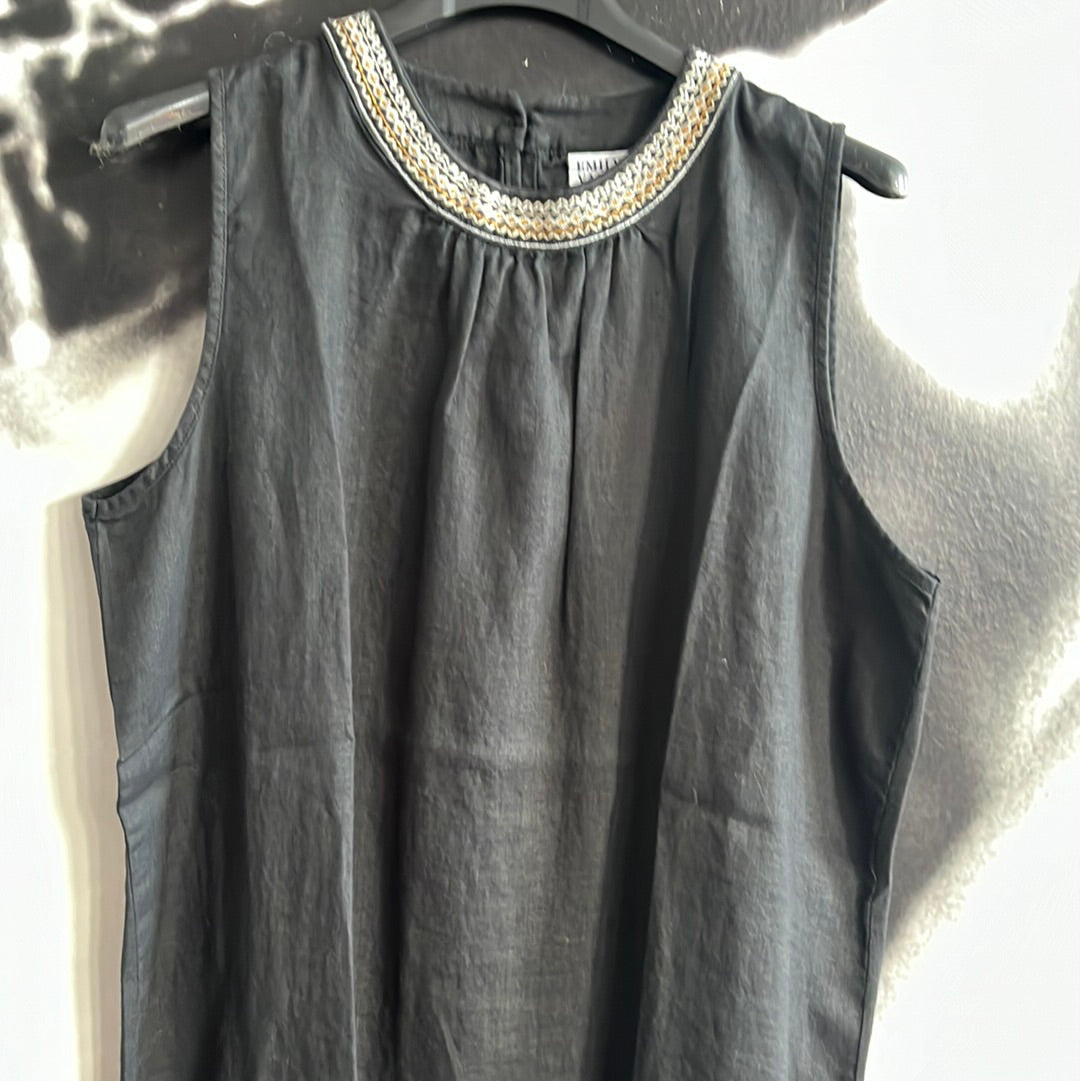 Kleid,  uni, ohne Arm, Emily van den Bergh