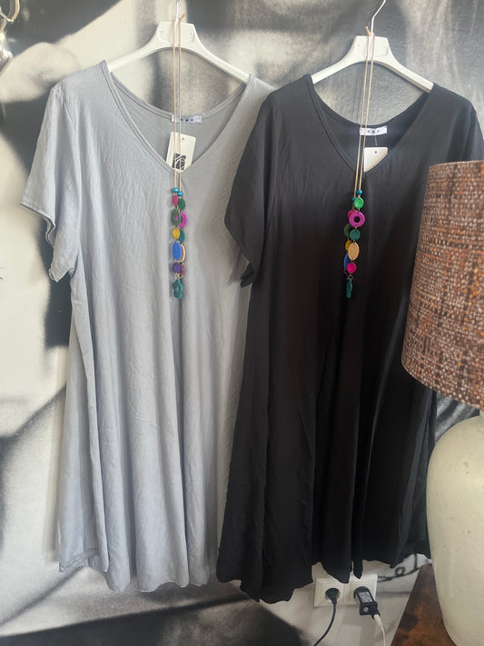Kleid ,T Shirt Kleid, mit Kette