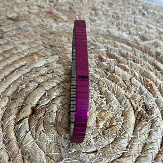 Armband ,Pink , 6 mm, Banded
