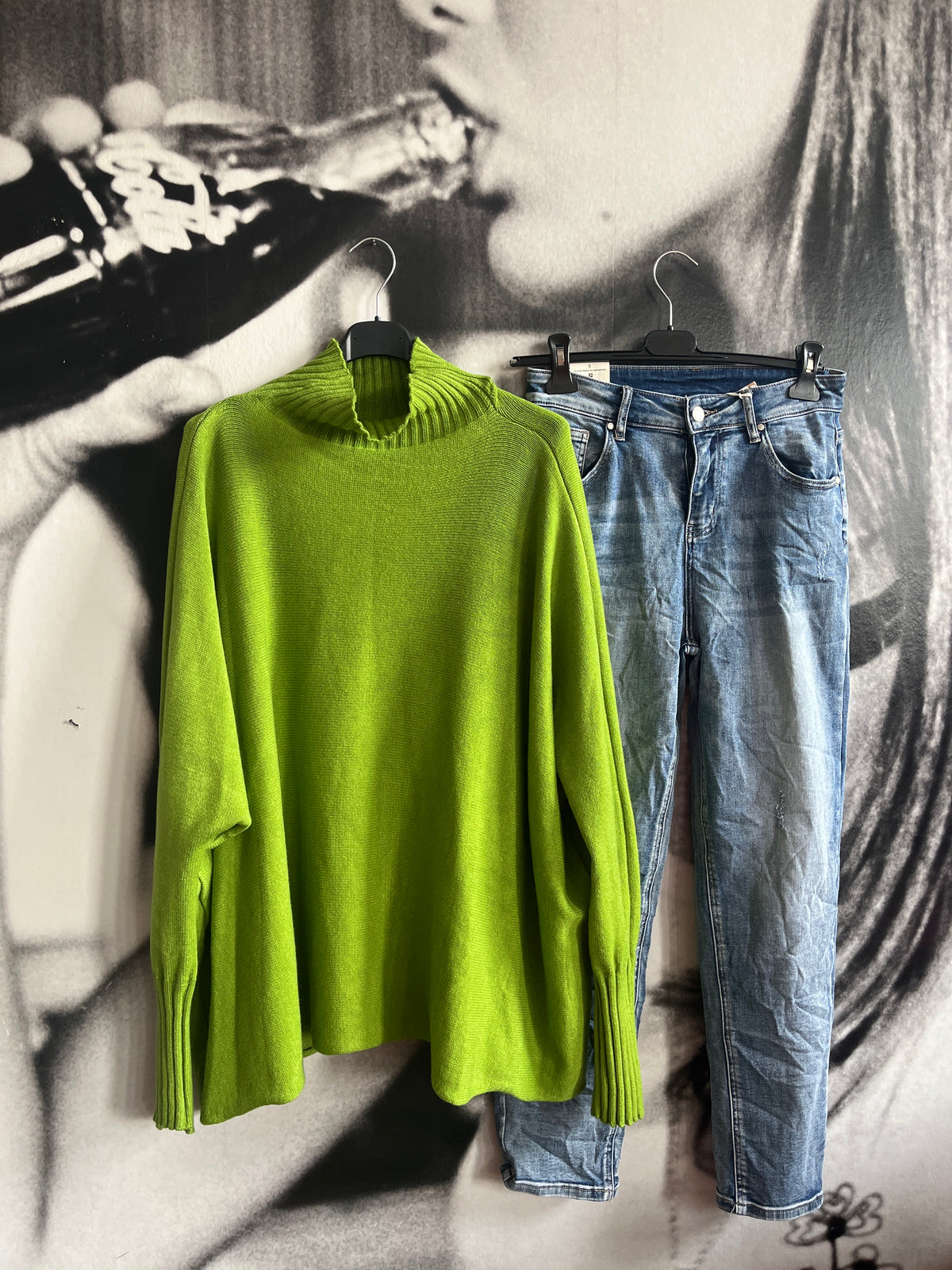 Strickpulli mit Stehbündchen,
