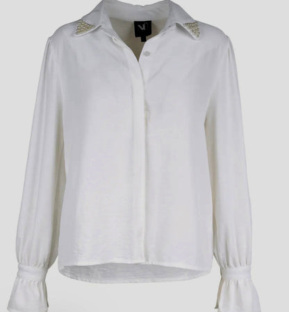 Bluse , Hemdbluse , Weiß