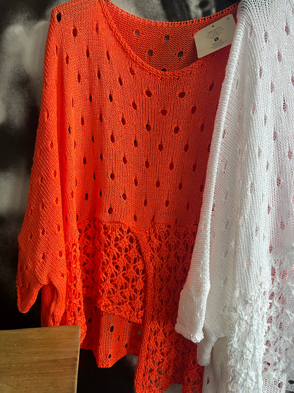 Pullover, diagonal , gestrickt