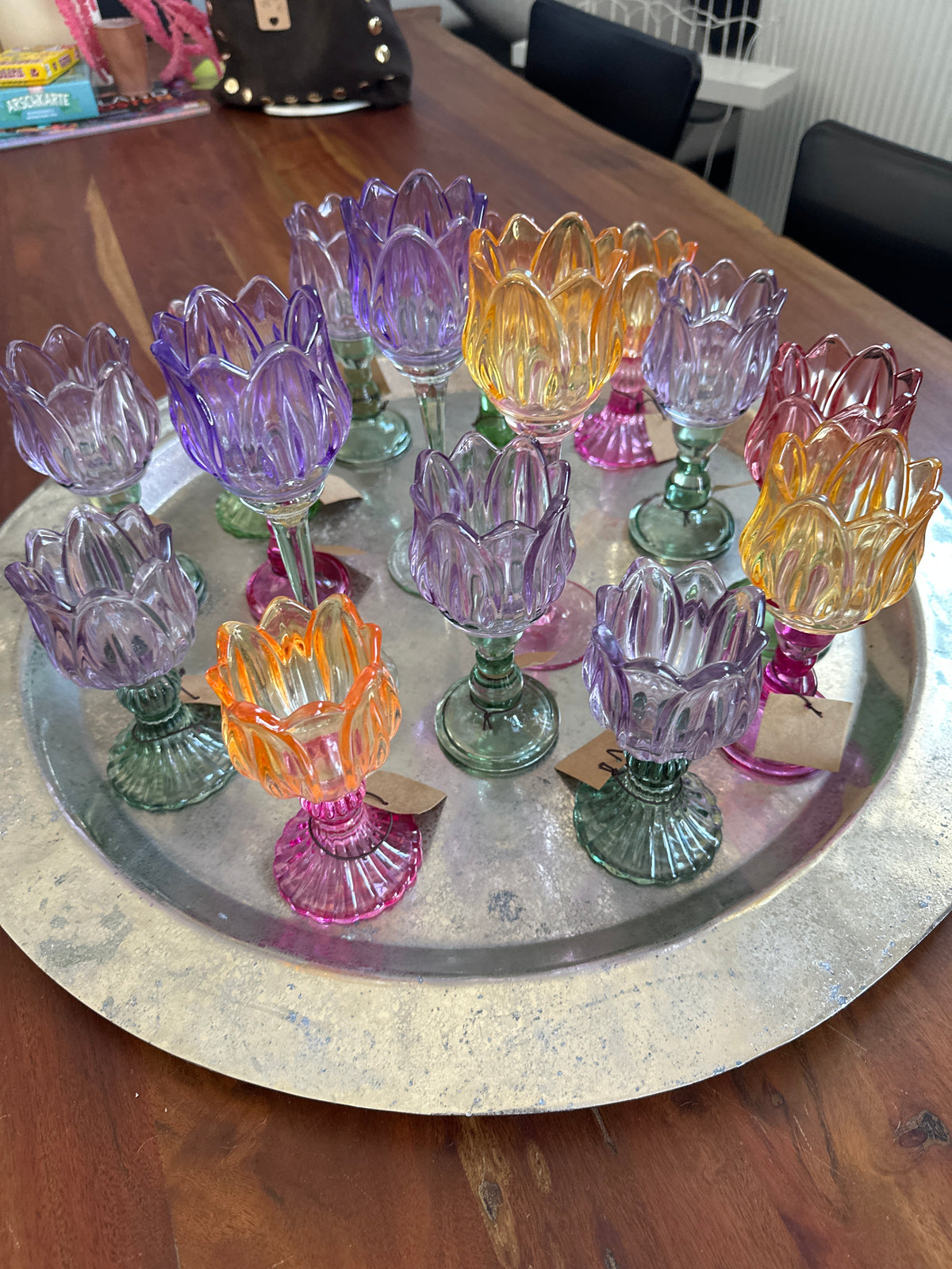 Windlicht Glas, Tulpe