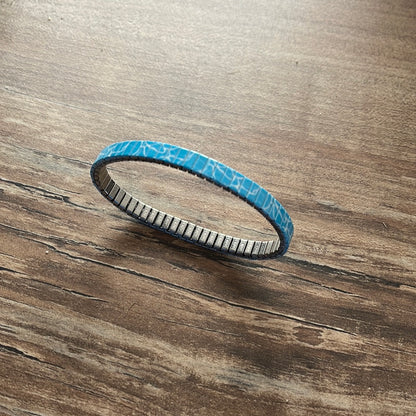 Armband , Türkis schmal  , 6 mm, Banded