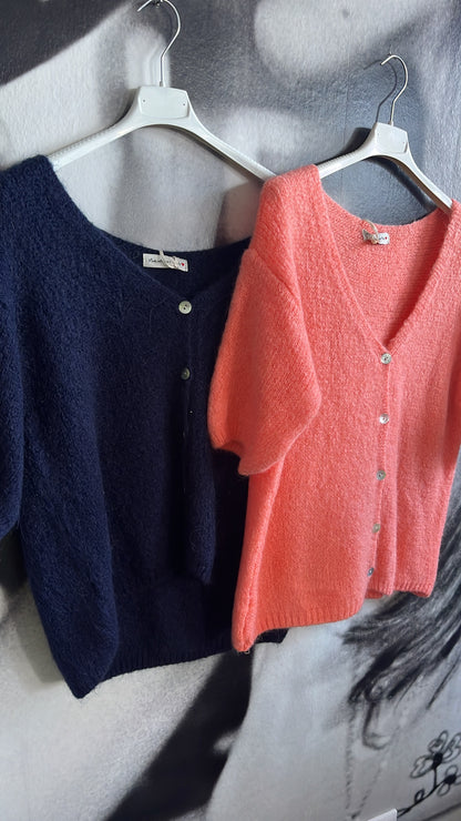 Strickjacke kurz, halbarm