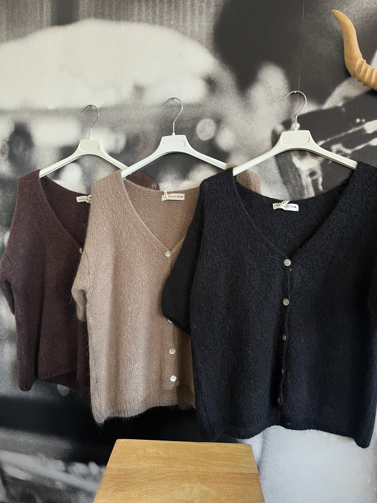 Strickjacke kurz, halbarm