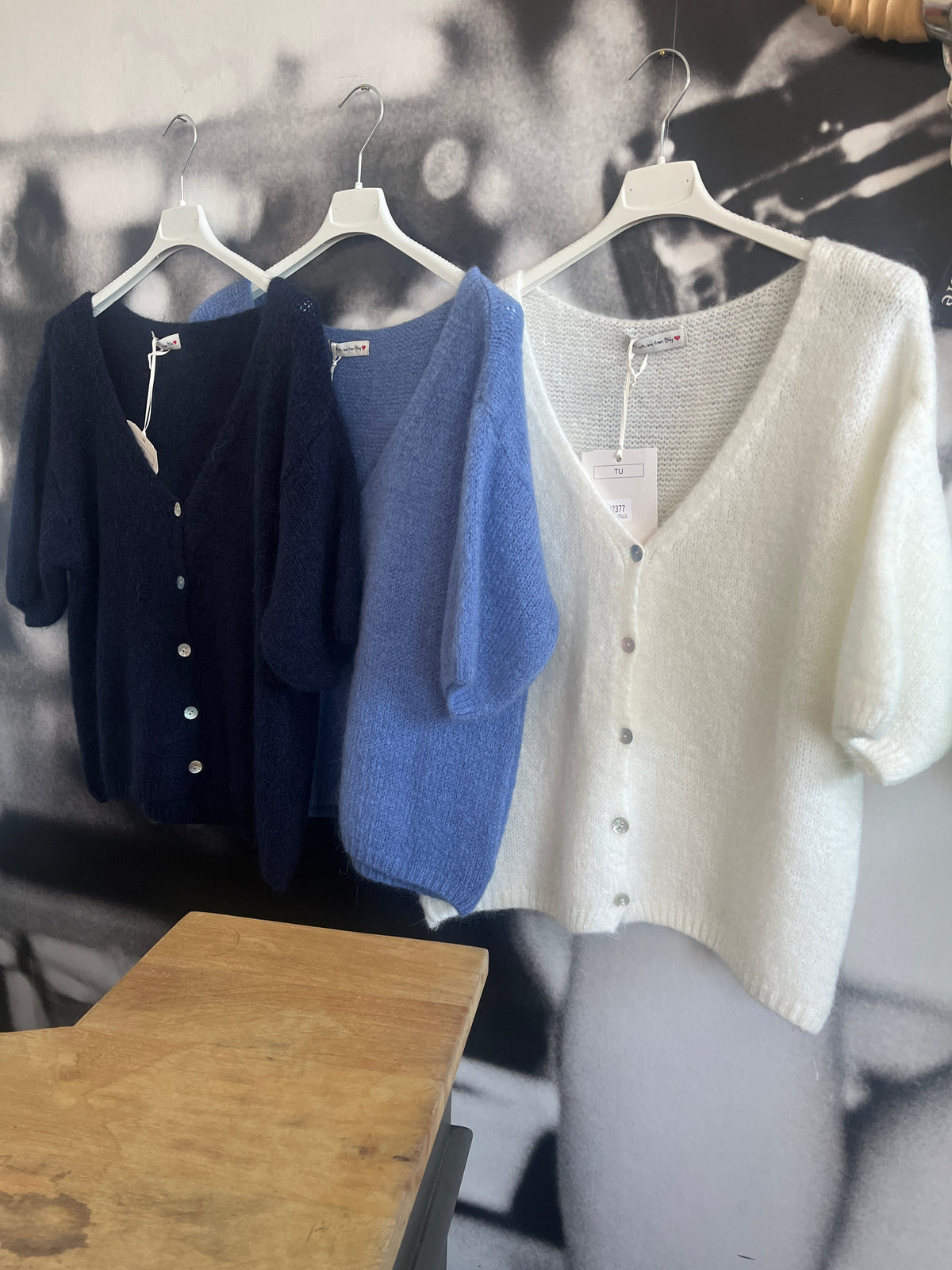 Strickjacke kurz, halbarm