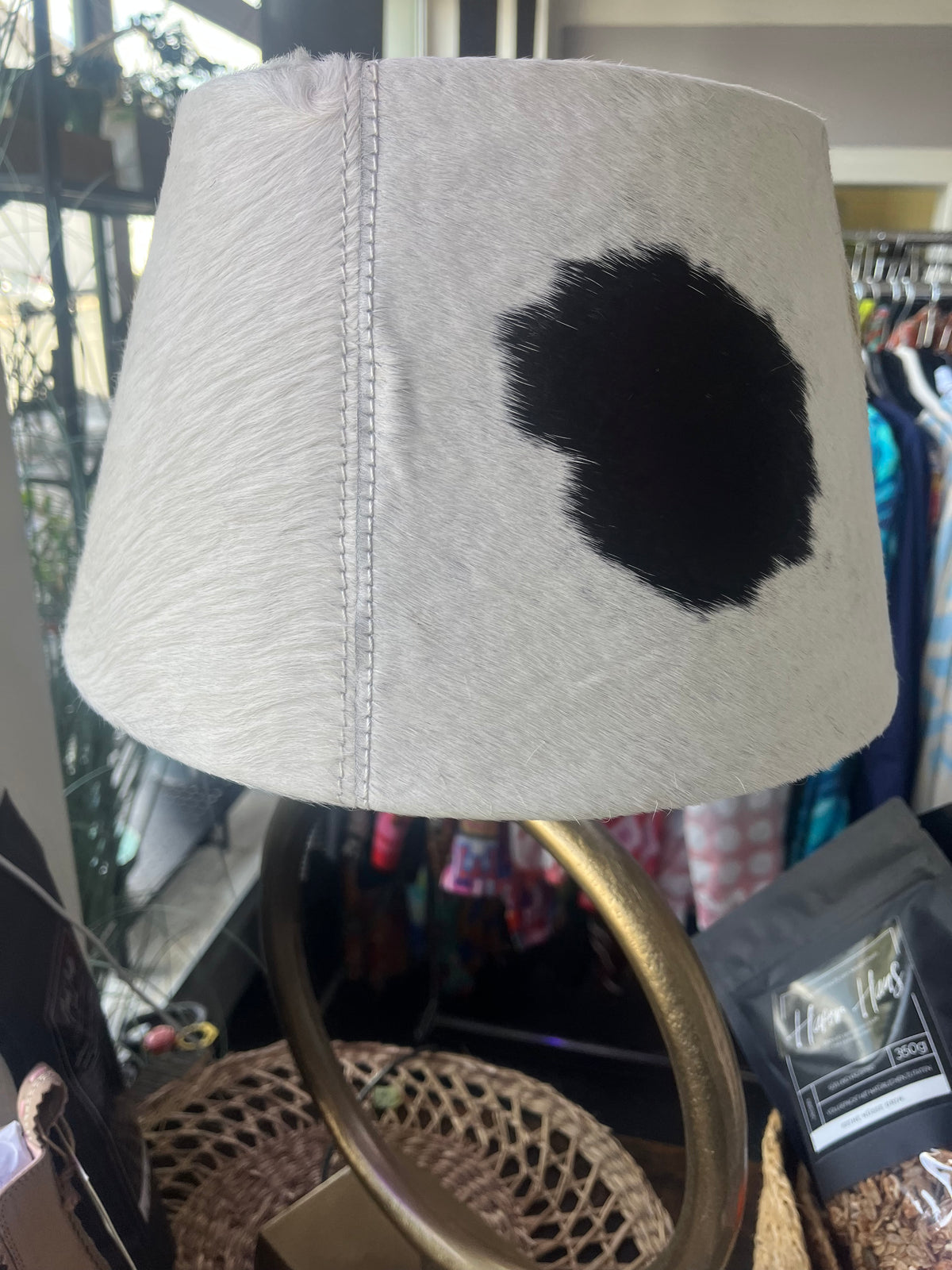 Lampenschirm Kuhfell gemustert,  30 cm ( ohne Ständer )