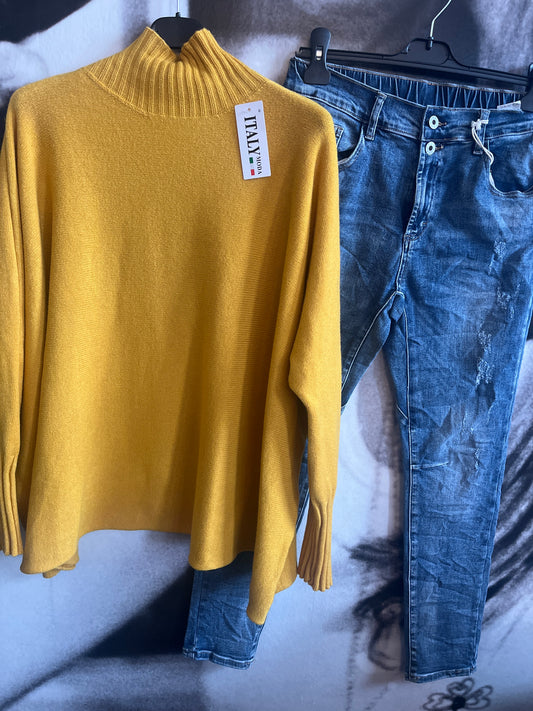 Strickpulli mit Stehbündchen,