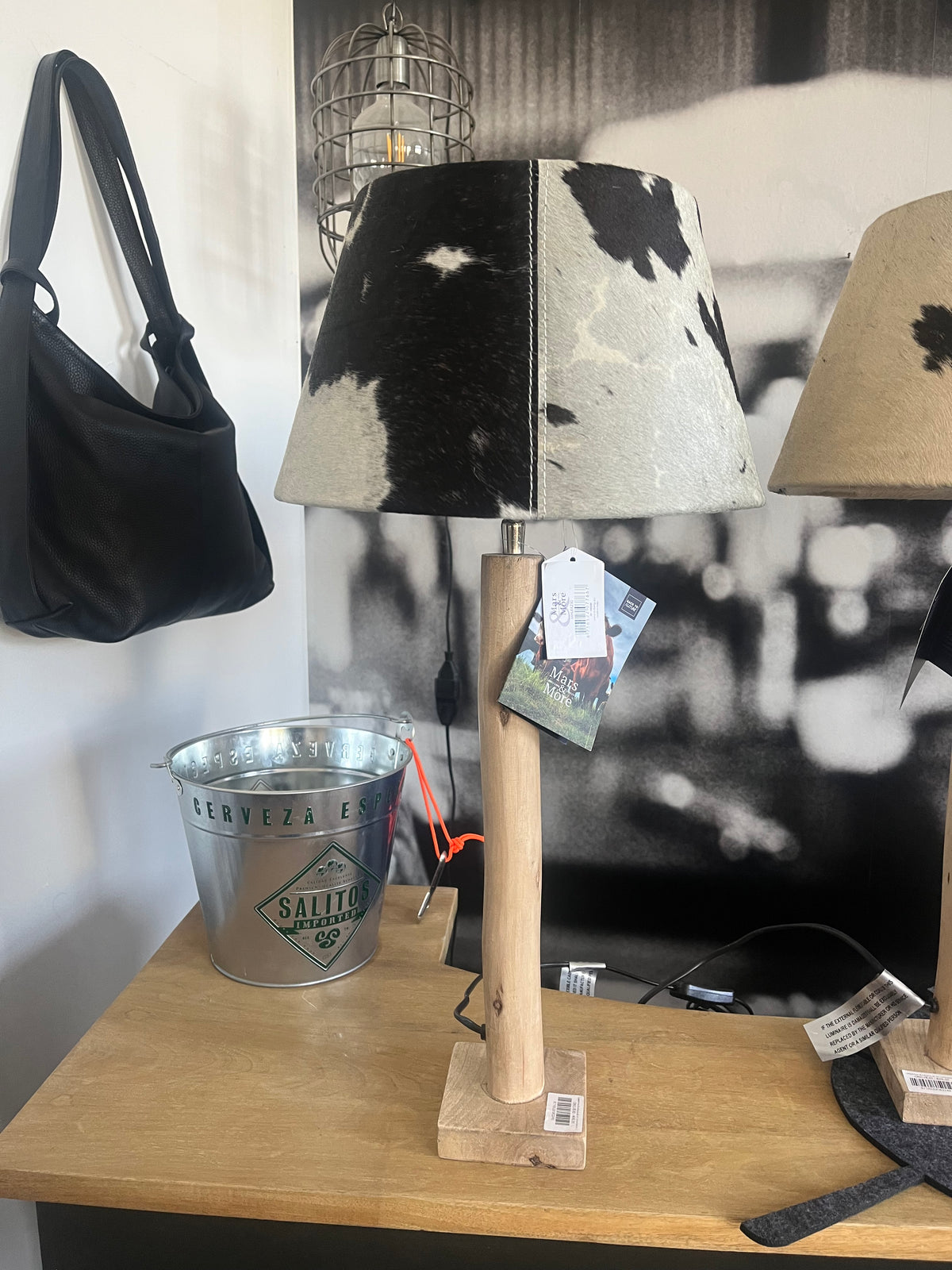 Lampenschirm Kuhfell gemustert,  30 cm ( ohne Ständer )