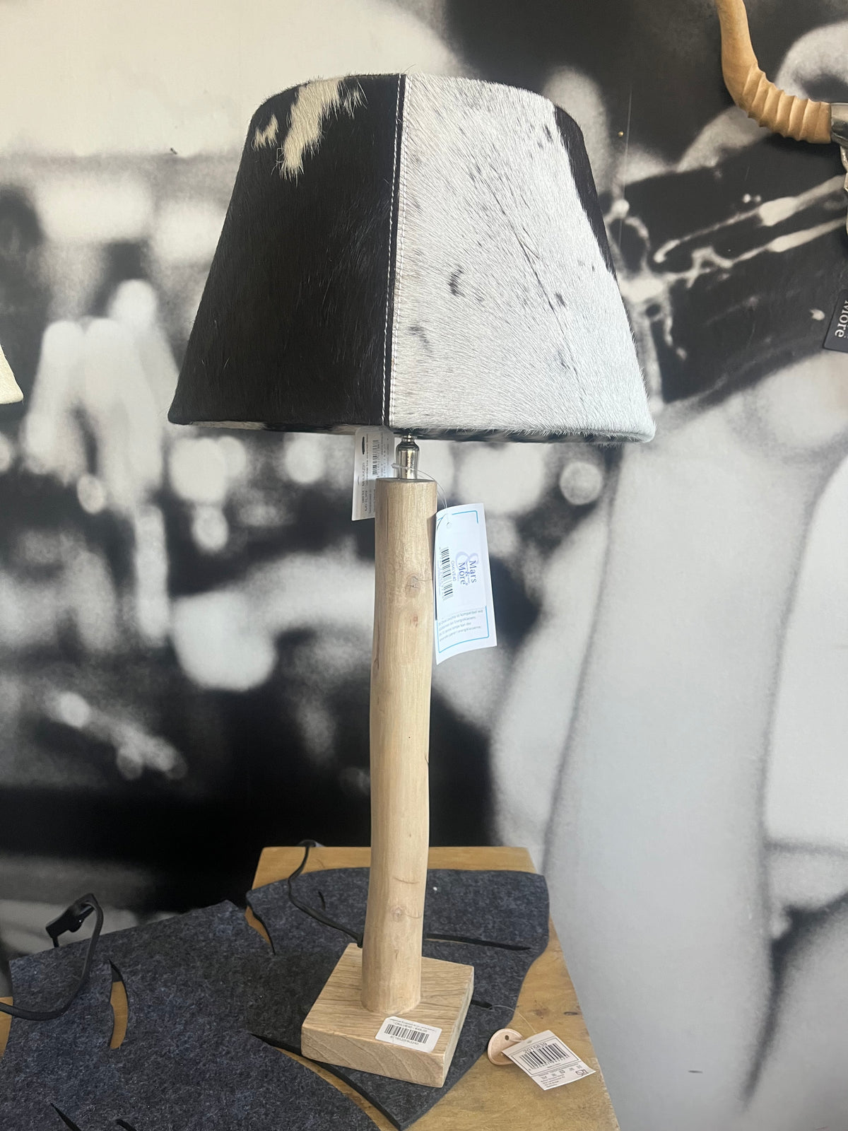 Lampenschirm Kuhfell gemustert,  30 cm ( ohne Ständer )