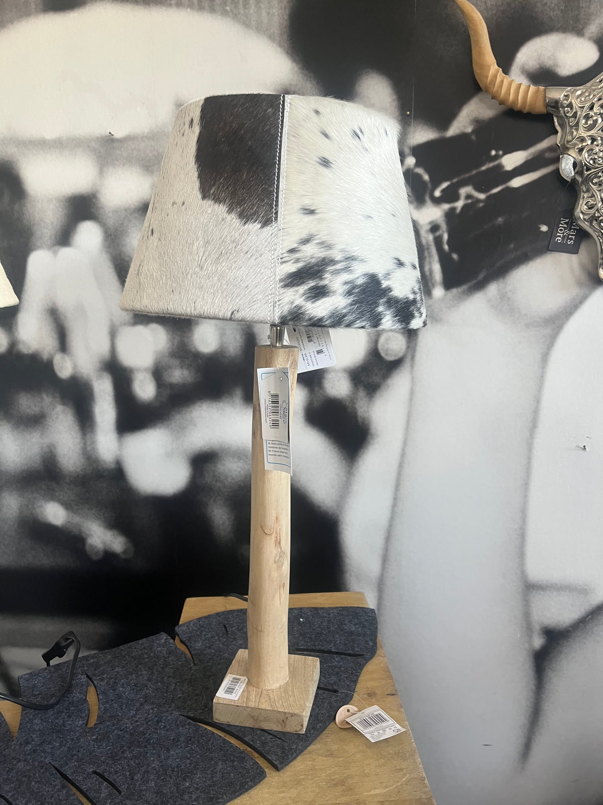 Lampenschirm Kuhfell gemustert,  30 cm ( ohne Ständer )