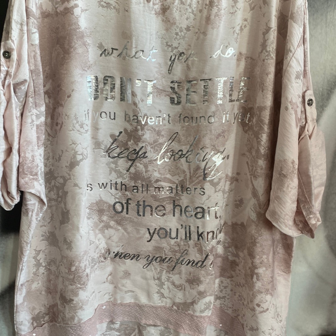 Shirt , mit Silberprint