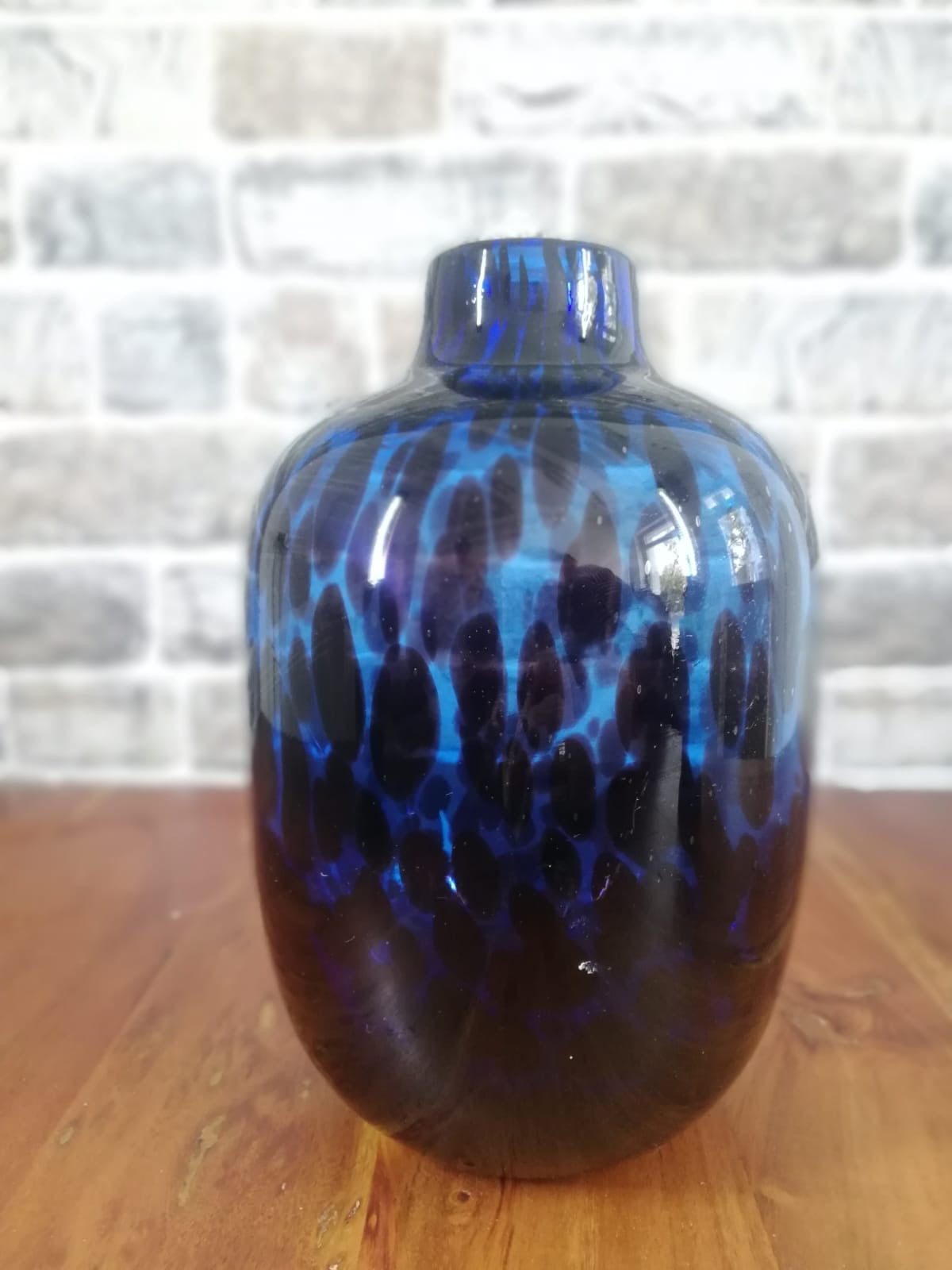 Vase ( Duo )blau/schwarz ( groß und klein ) 2 Stück