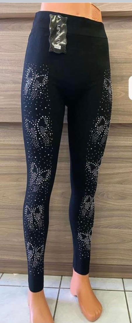 Leggings mit Nietenmuster