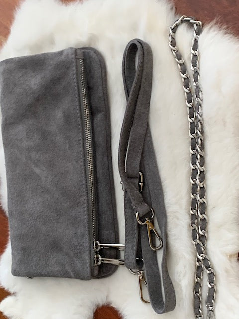 Tasche /  ( wandelbar ) Wildleder