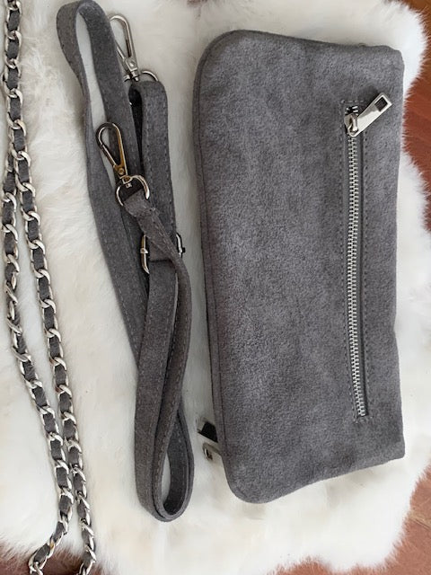 Tasche /  ( wandelbar ) Wildleder