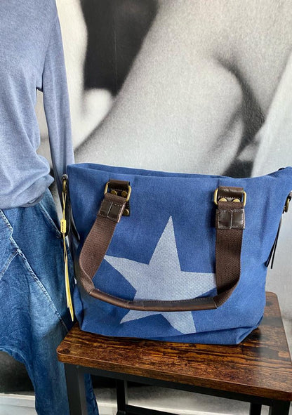 Tasche , Canvas mit Stern