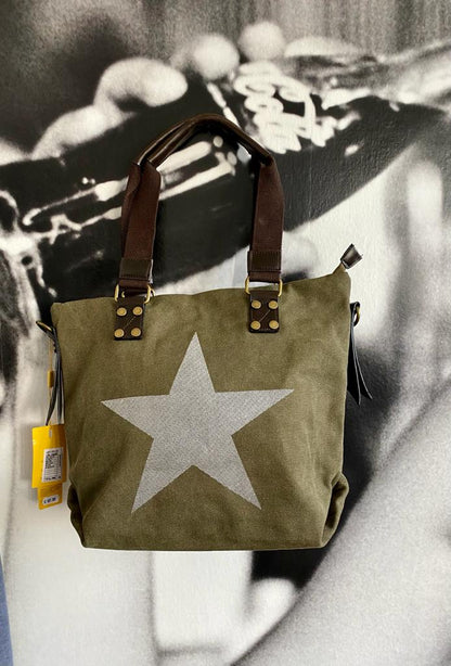 Tasche , Canvas mit Stern