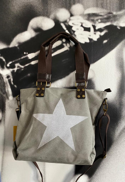 Tasche , Canvas mit Stern