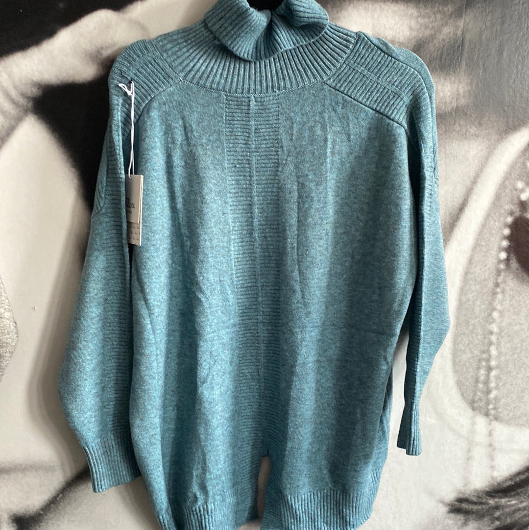 Strickpulli , Rollkragen, Viskosemix
