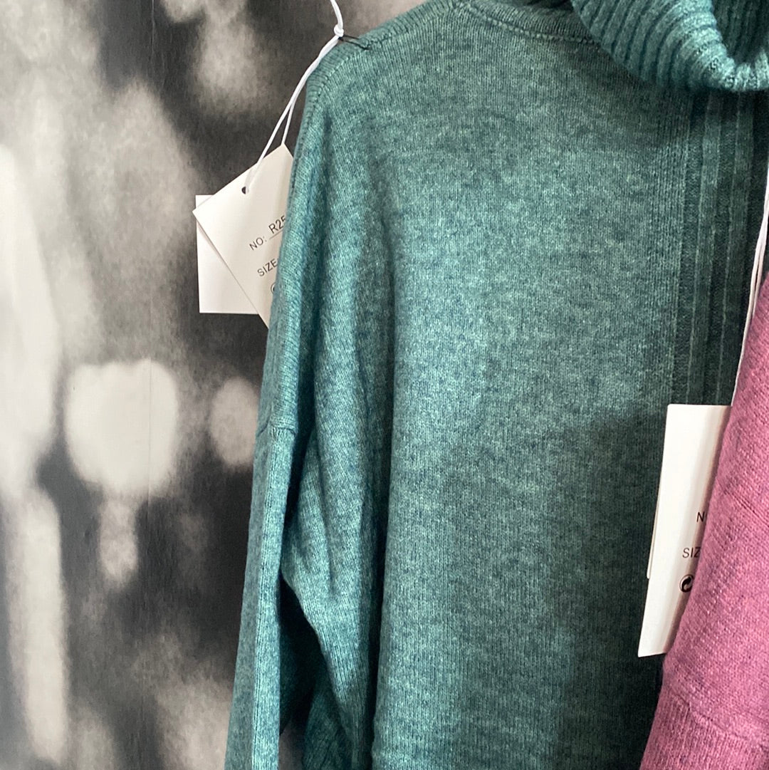 Strickpulli , Rollkragen, Viskosemix