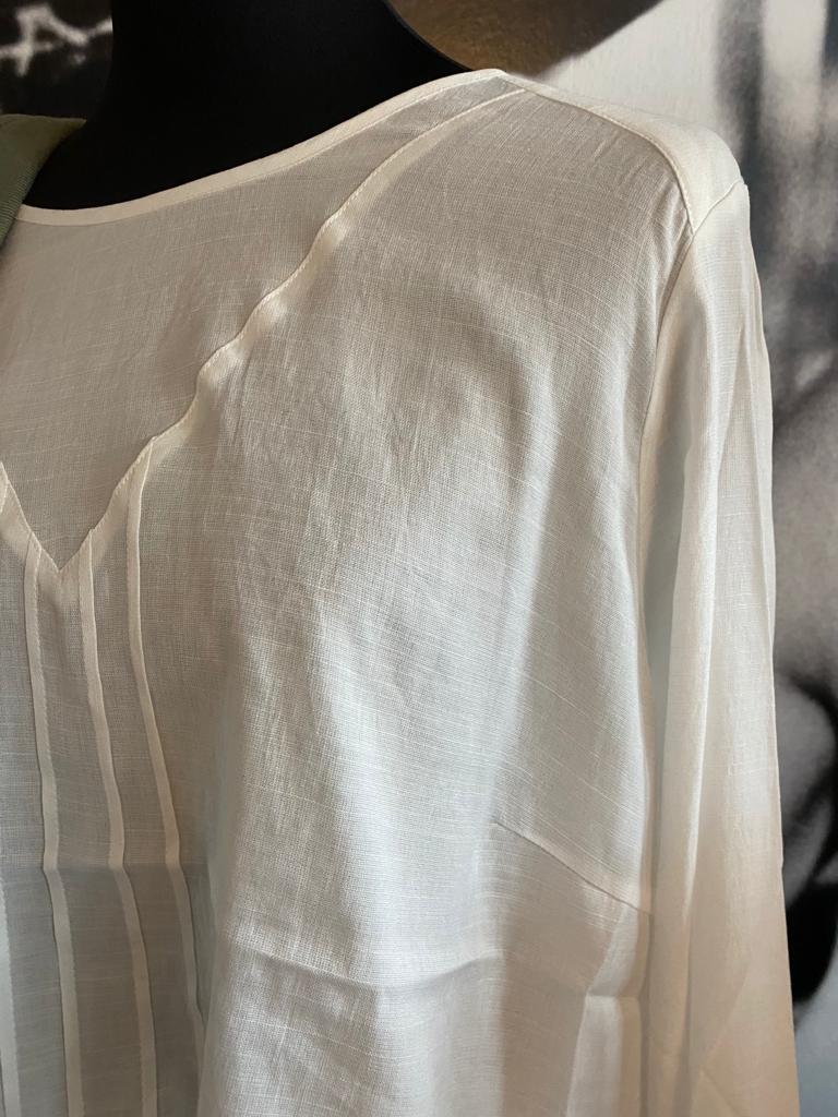 Bluse weiß mit Spitzenärmeln ,BIG Size