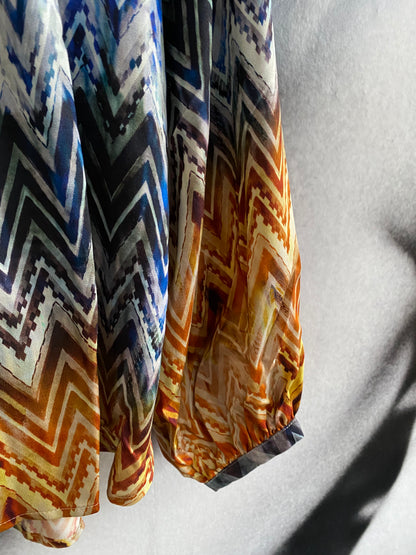 Bluse, Cognac Navy,Emily van den Bergh