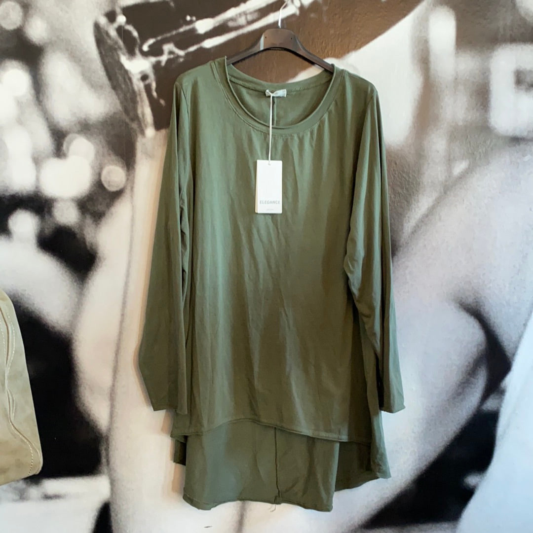 T - Shirt, Langarm ,uni